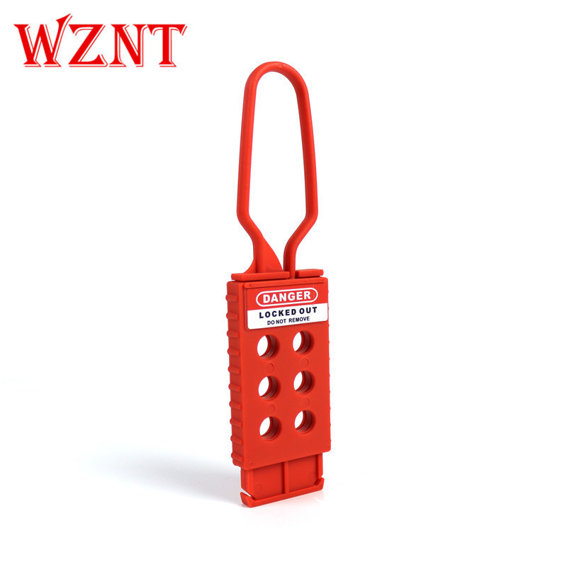 NT-NH01 OEM Orange color 6 hole Non-Conductive Nylon Plastic Safety Lockout Hasp