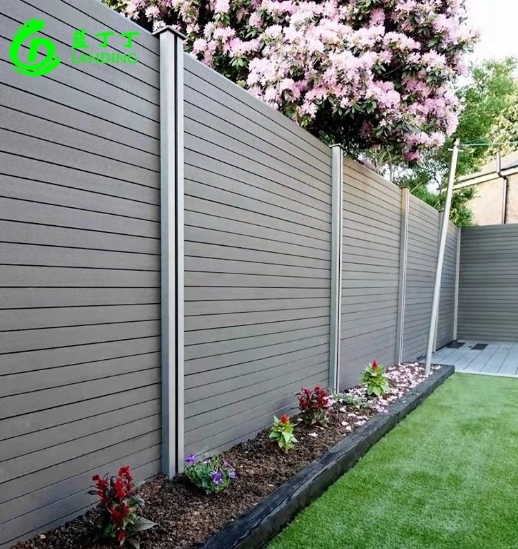 composite privacy backyard house garden fence panels screen for outdoor wpc privacy wood plastic fence railing