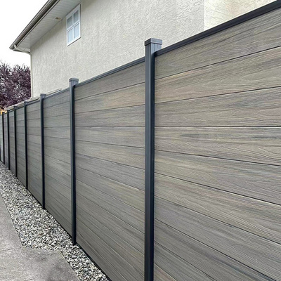 WPC fence co-extrusion plastic pvc wood modern outdoor garden privacy wpc yard house composite fence panel board