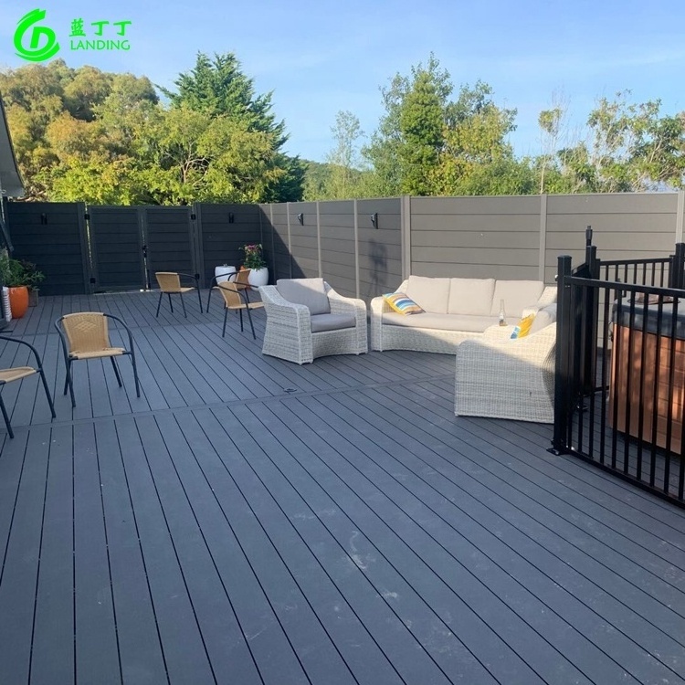 WPC PVC fence popular and cheap Wholesale Wood plastic composite garden fence railing panels