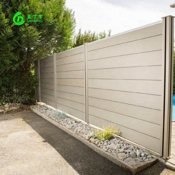 composite privacy backyard house garden fence panels screen for outdoor wpc privacy wood plastic fence railing