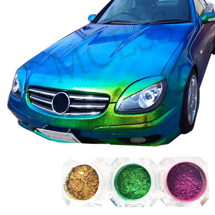 Brand Mcess FREE SAMPLE chrome car paint good gloss car painting color shifting glass coating paint pigments powder for car body