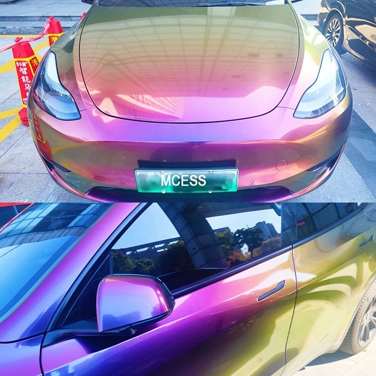 Brand Mcess FREE SAMPLE chrome car paint good gloss car painting color shifting glass coating paint pigments powder for car body