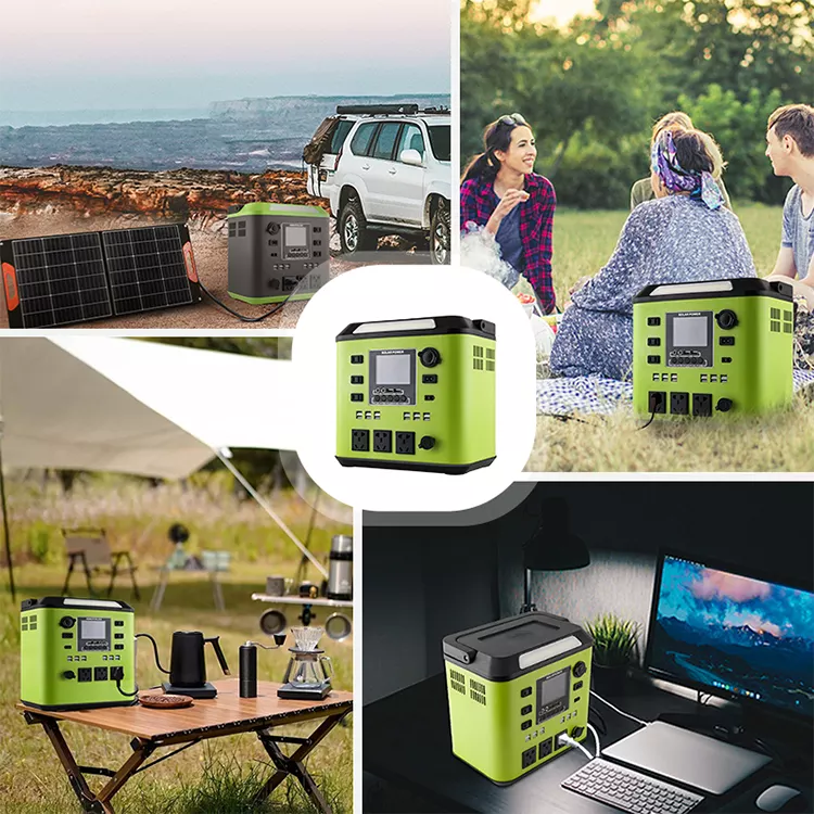 Top Quality Outdoor Indoor 3 Charging Methods 1000w 1500w 2000w Portable Solar Power Bank Generator