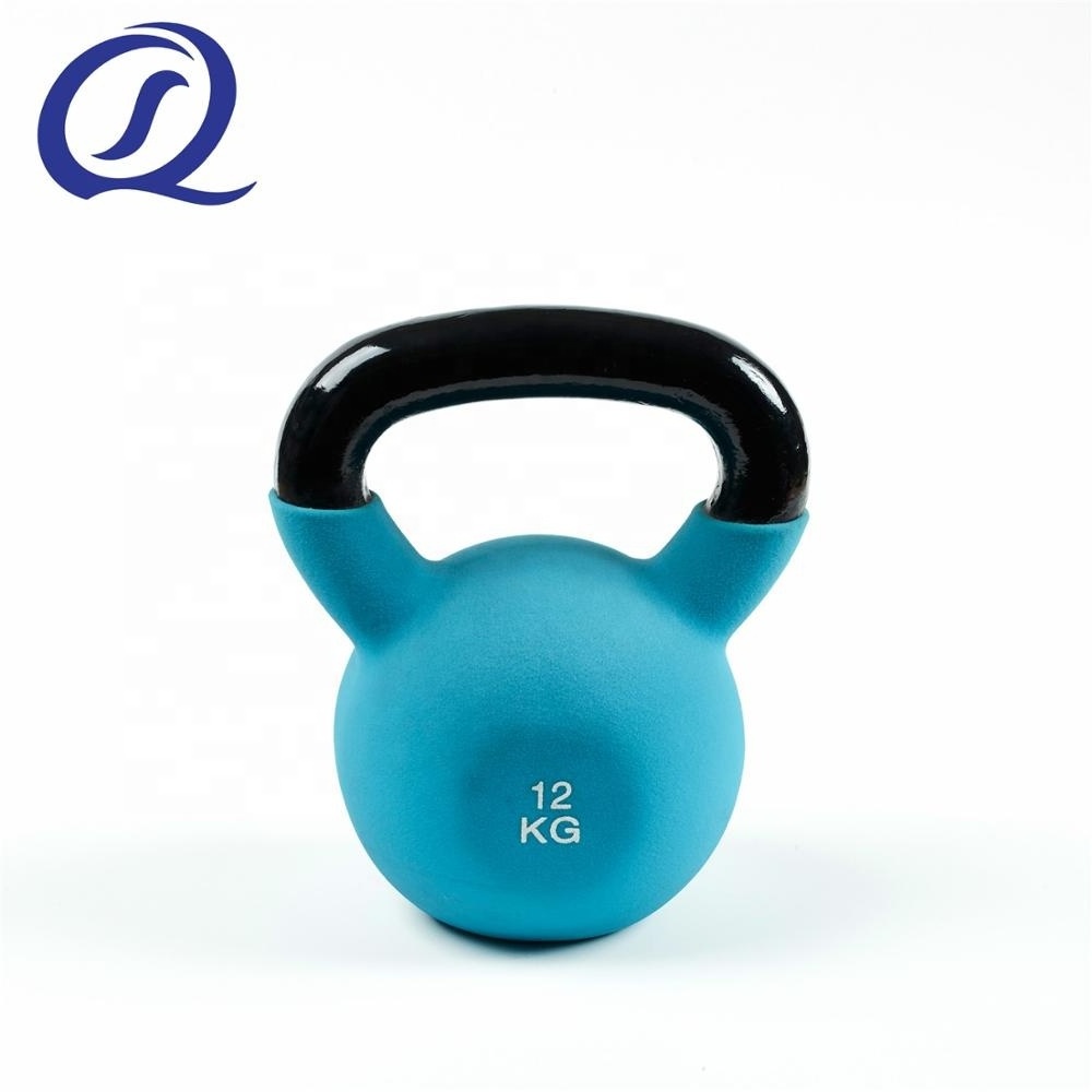 Factory wholesale Colorful Gym Fitness Neoprene Coated Cast Iron Custom Logo Color Weights Rubber Kettlebells