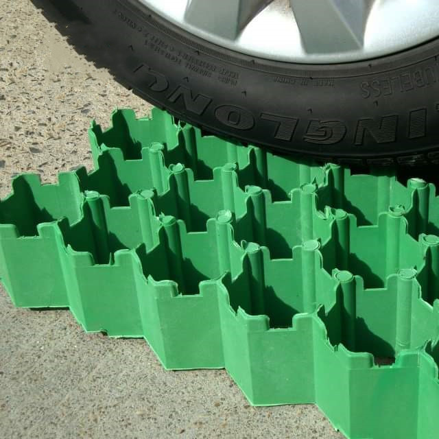 Driveway gravel plastic grass paver grid slope protection parking lot road soil stabilizer height 50mm gravel grid