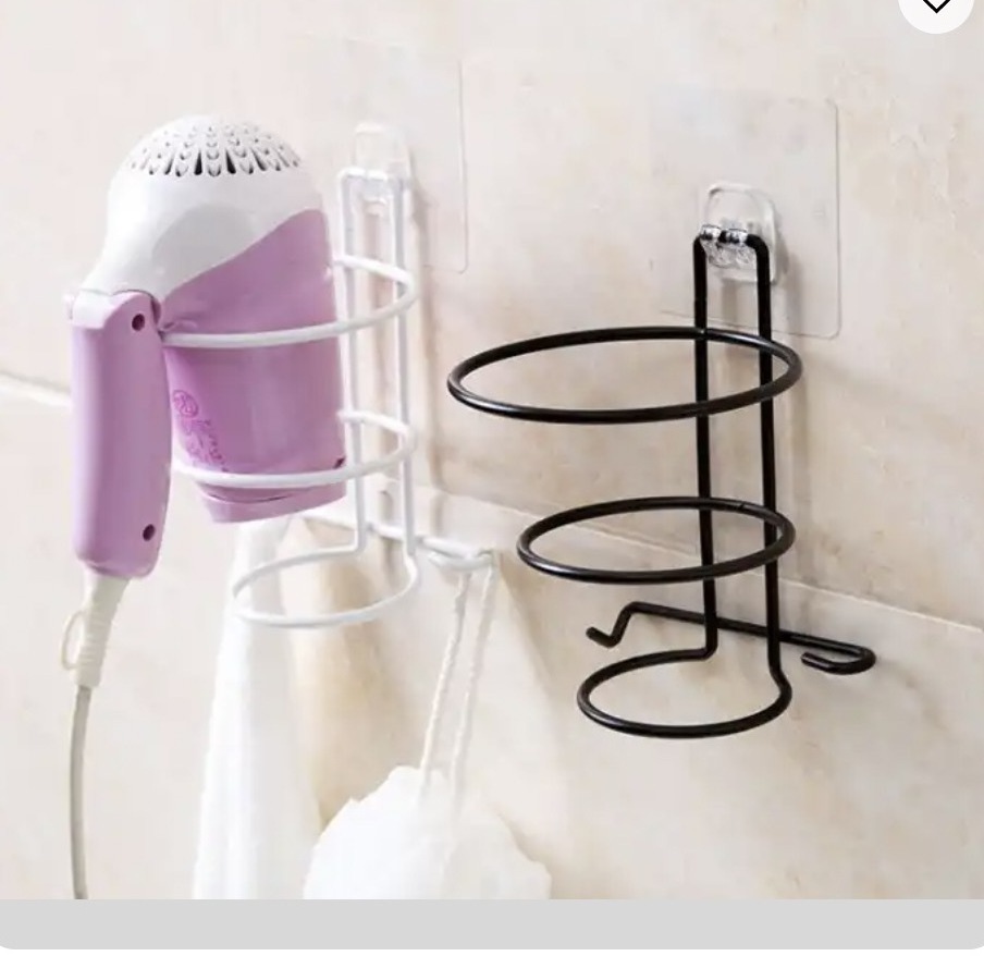 Nail-free Wall mounted hair dryer holder for bathroom luxury iron towel bathroom hotel accessories  Hair Styling Tools Rack