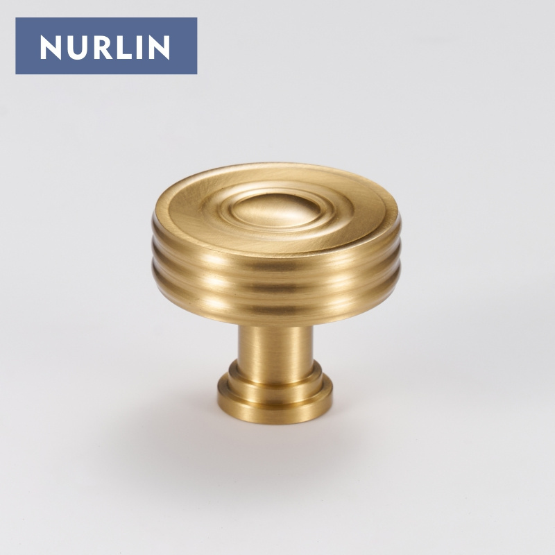 Nurlin Solid Brass Vintage Hemp Rope Shape Personalized Cabinet Furniture Drawer Door Handle Knobs T-bar Pull