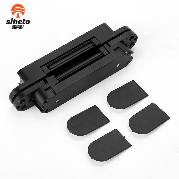 Black Wooden Door 3D Invisible Heavy Duty Adjustable 180 Degree Concealed Hidden Door Hinges