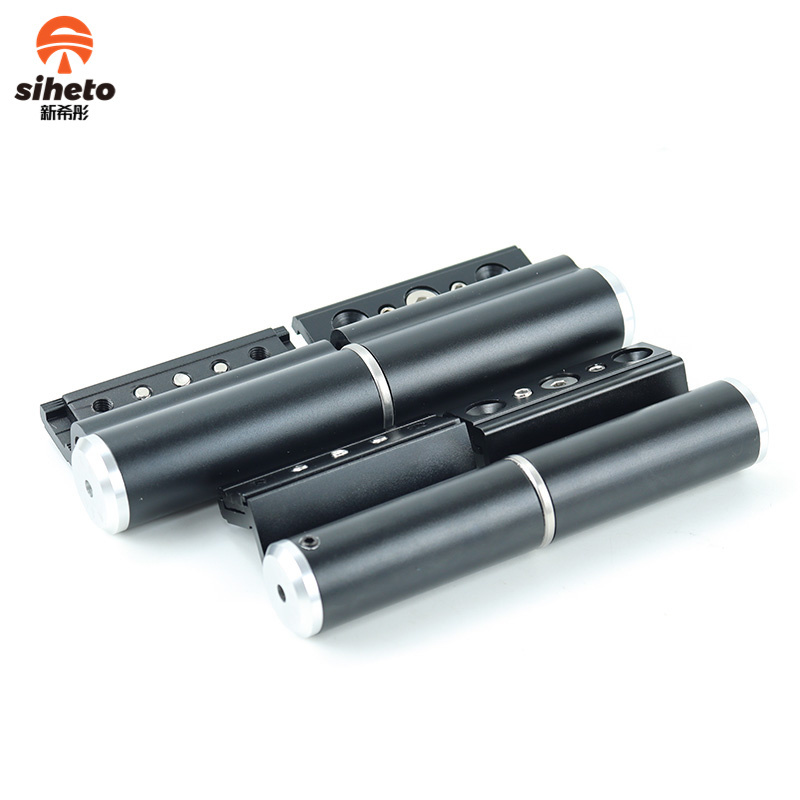 Black Self Closing Aluminium Alloy Wooden Door Concealed Spring Positioning Hydraulic Door Hinge