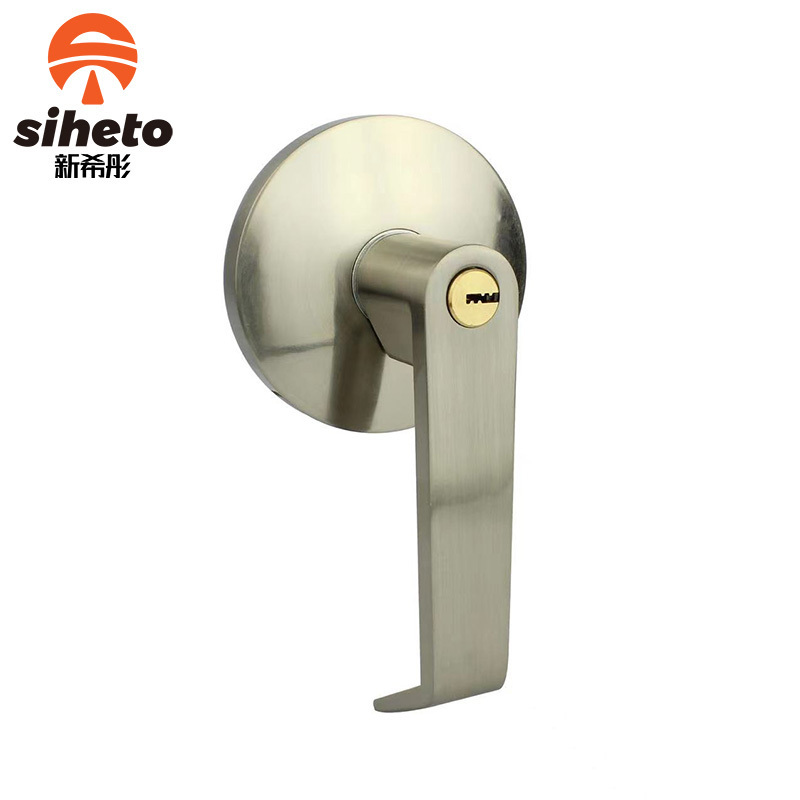 Fire Door Lever Handle Lock Trim for Panic Exit Device Push Bar Interior Lock Cam Latch SS304 Satin