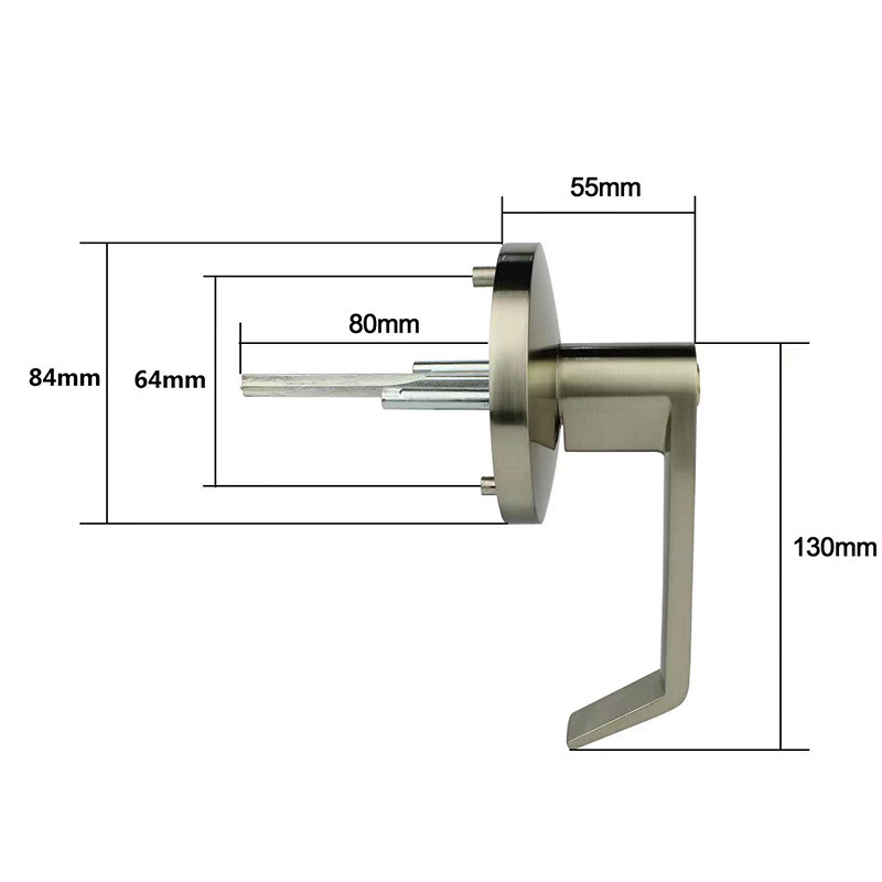 Fire Door Lock Outside Push Panic Bar Lever handle Zinc alloy Lock Exit Device Door outside Handle