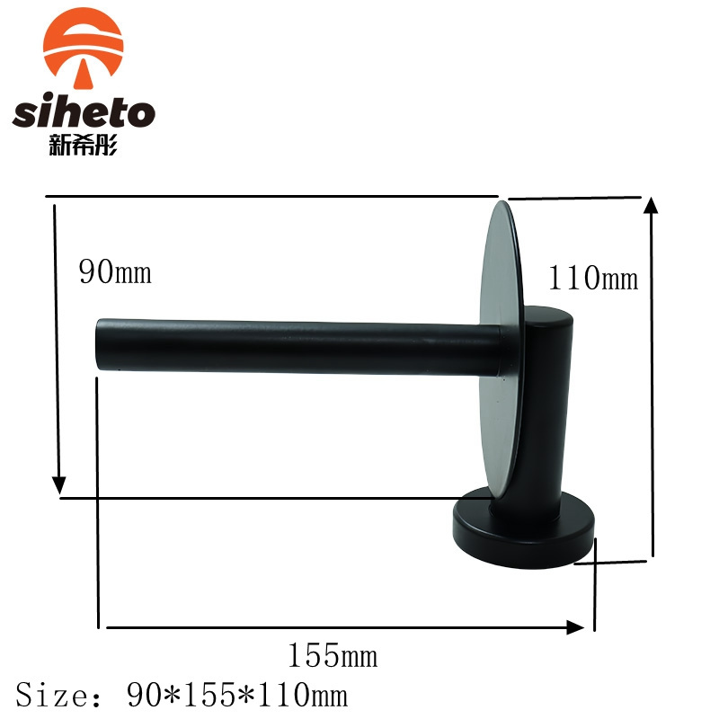 China Wholesale Home Goods Restroom Wall Mount Black Paper Towel Holder With Shelf