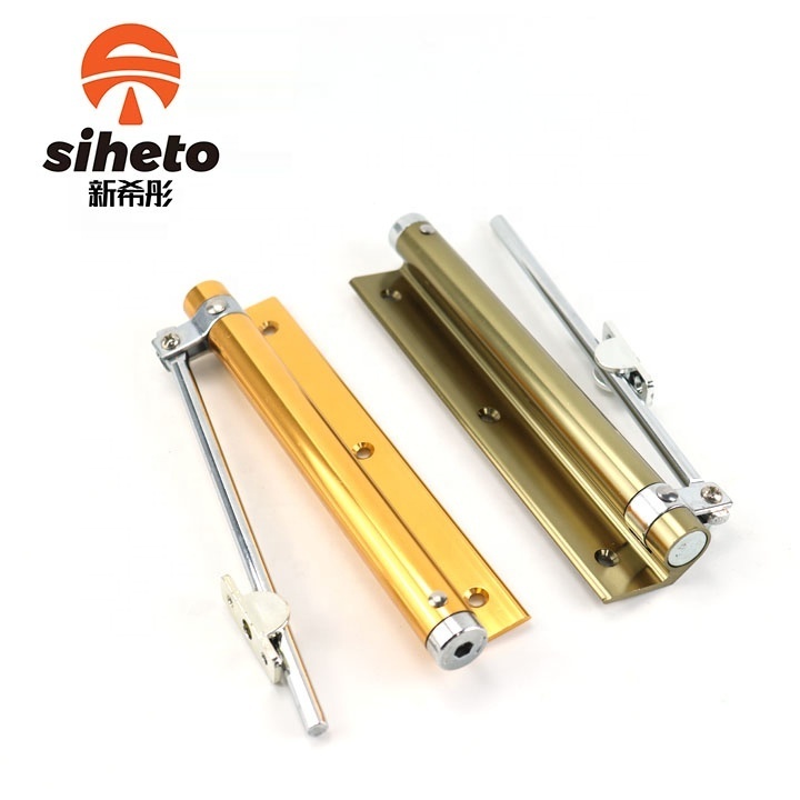 Zinc alloy Simple Install Door Closer Adjust Speed Safety Spring Door Closer Convert Hinged Doors to Self-Closing