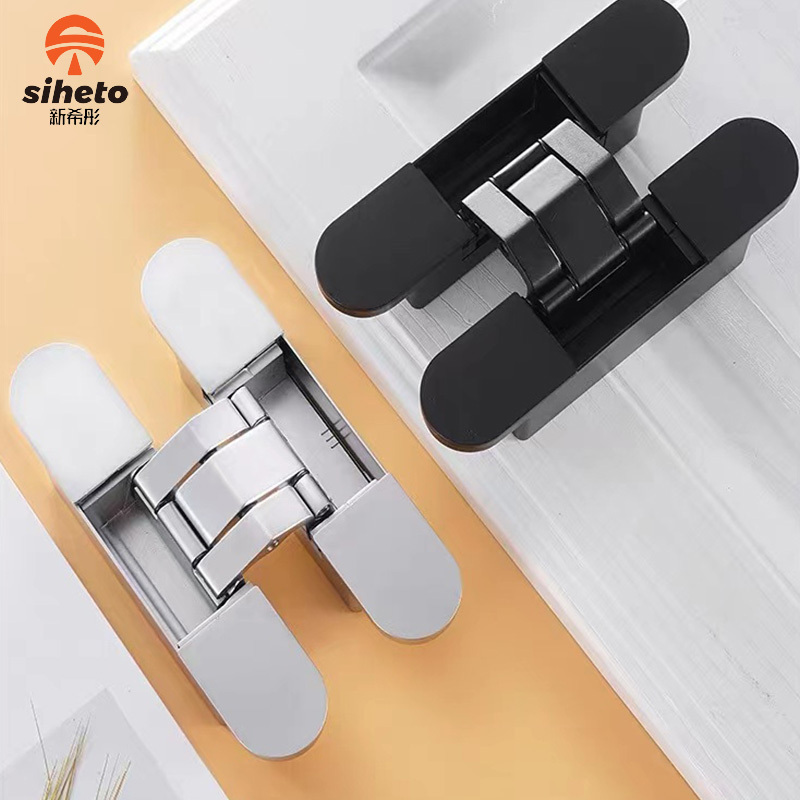 40Kg/60Kg/80Kg Heavy Duty Wood Hidden Cross Hardware Invisible Gate Hinge 3D Adjustable Concealed Door Hinge