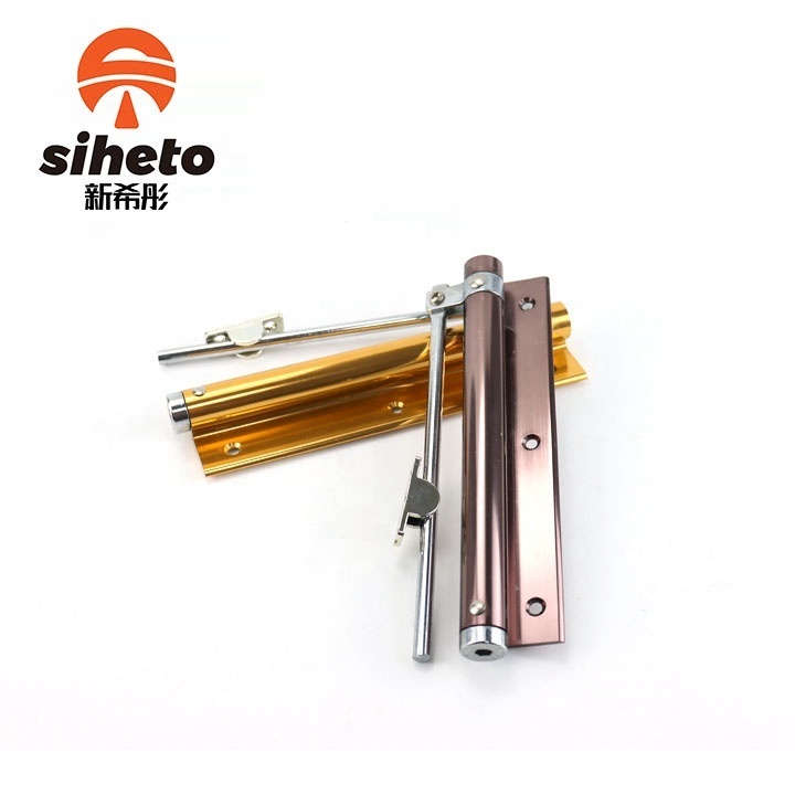 Zinc alloy Simple Install Door Closer Adjust Speed Safety Spring Door Closer Convert Hinged Doors to Self-Closing