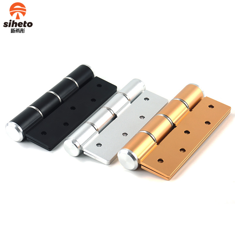 Aluminium Alloy Steel-Plastic Door Invisible Heavy Duty Automatic Closer Hydraulic Soft Close Hinges Golden Door Hinge