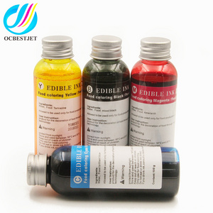 Ocbestjet 100ML Per Bottle 4 Colors Refill Edible Ink For Coffee Printer Digital Printing On Cake Printer