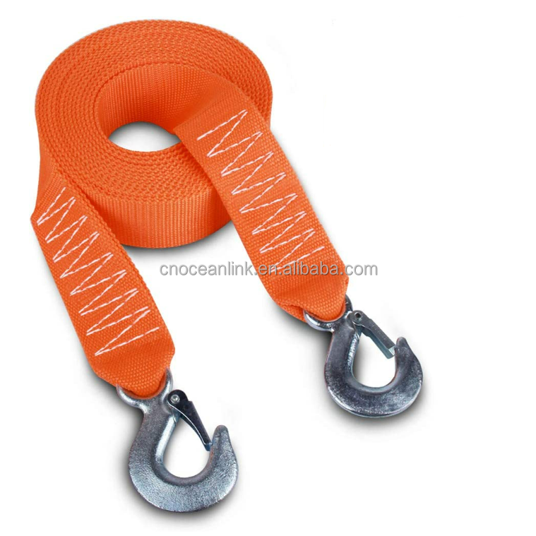 Custom Tow Truck Strap Heavy Duty Hot Item Emergency Tools Car Tow Strap Driver Recovery Products tow strap hook Plain Truck