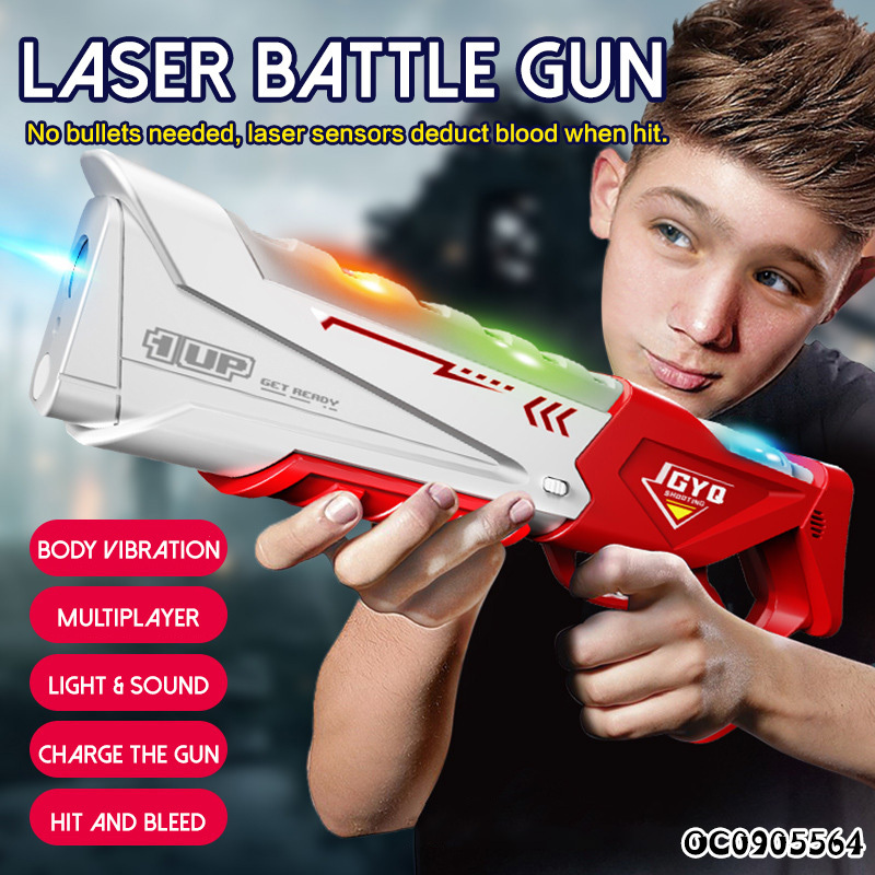 Electric light target shooting games infrared laser tag gun toy with target for kids