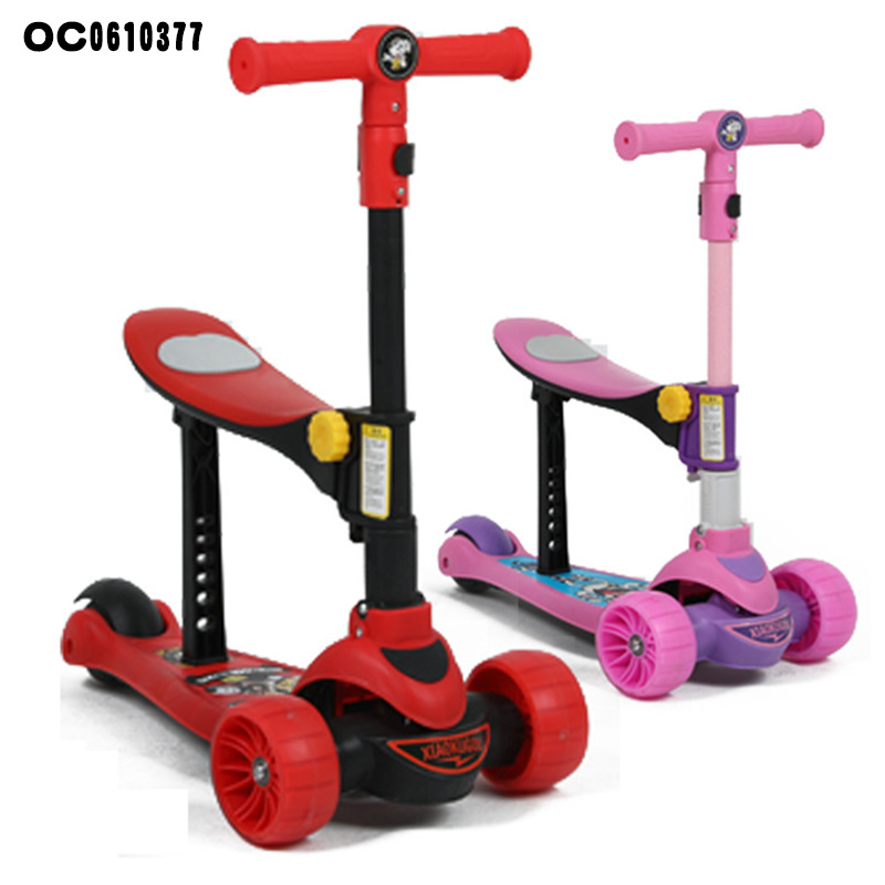 3in1 Skateboard ride on car children foldable three wheel scooter for kids