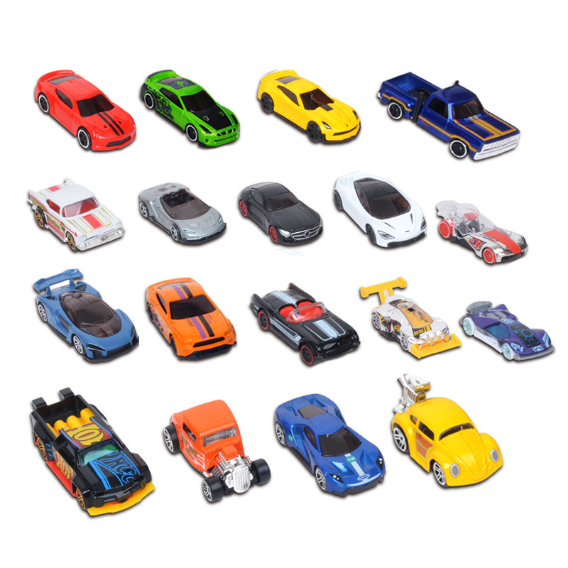 Kids 1:64 18PCS freewheel storage box metal model die cast toy car set