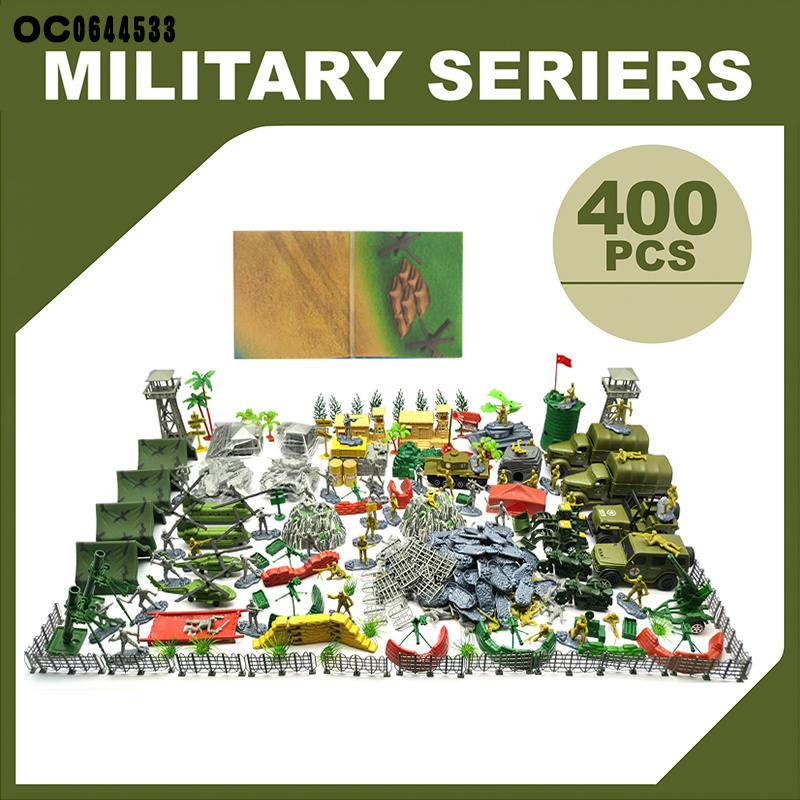 400pcs Funny pretend play army soldier men military plastic toy set boys