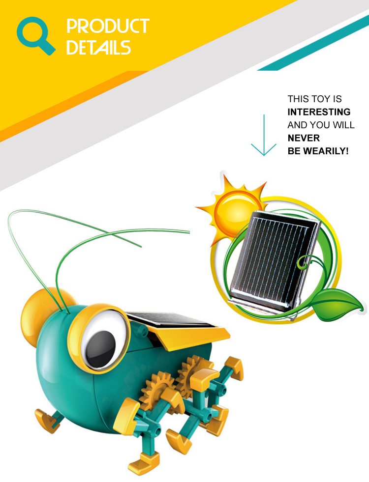 Cricket insect walking kids intelligent smart toys robot solar