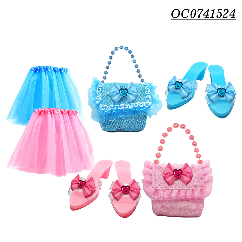 Dress up pretend play princess plastic kids make up beauty toys set for girls