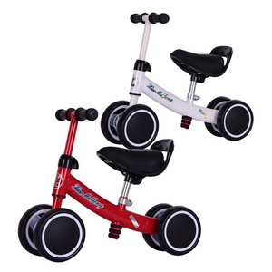 Children cute safety small sliding 4 wheel toddlers baby balance bike toys