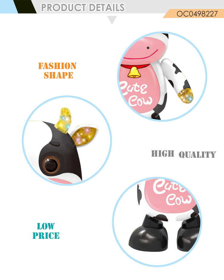 Interesting singing dancing cute cow battery operated kids toys for children