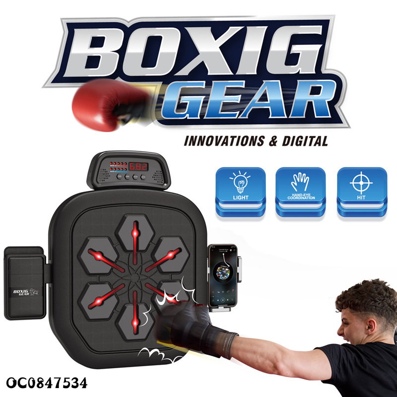 Boxing gear kids sport boxing training toy for children adults with gloves light music