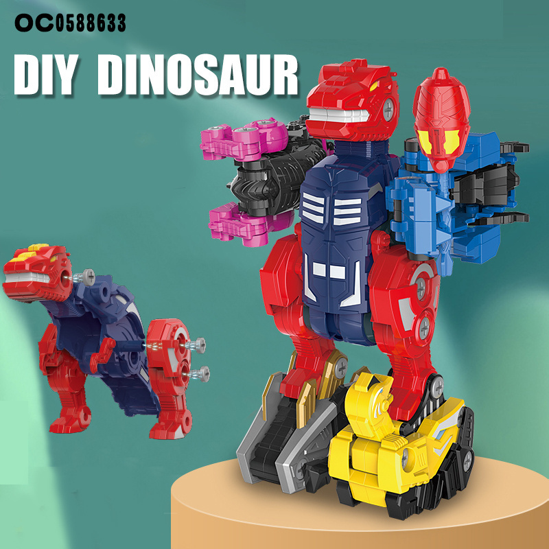 Best gift 5in1 assemble robot kid toys creative diy take apart dinosaur