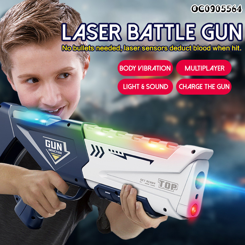 Electric light target shooting games infrared laser tag gun toy with target for kids