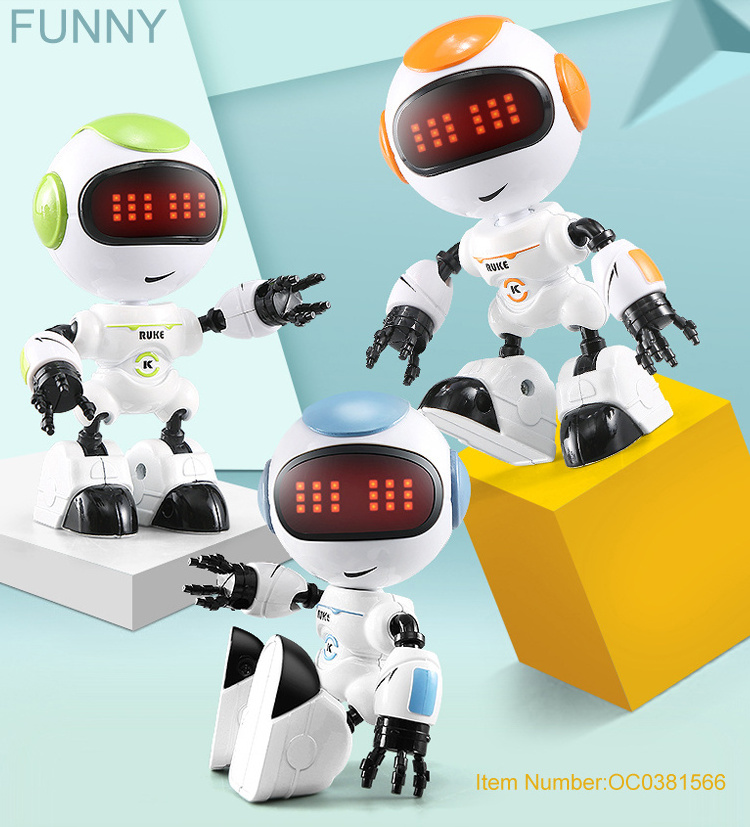 Adults flexible humanoids smart intelligent toys educational robot with eye led light