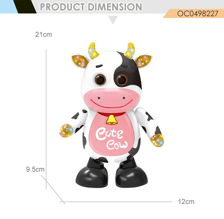 Interesting singing dancing cute cow battery operated kids toys for children