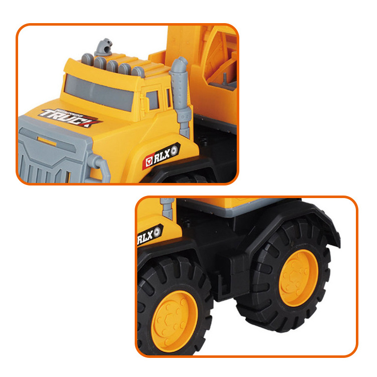 High quality kids custom freewheel excavator slide car toy for boys