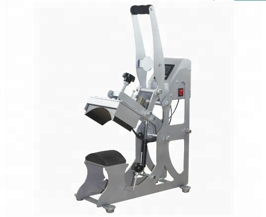 2in1 semi automatic heat press machine for hat press and 5*5inch flat press machine