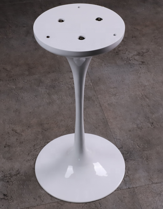 Round shaped fiberglass Tulip bar table aluminium legs dinning oval  tulip table set