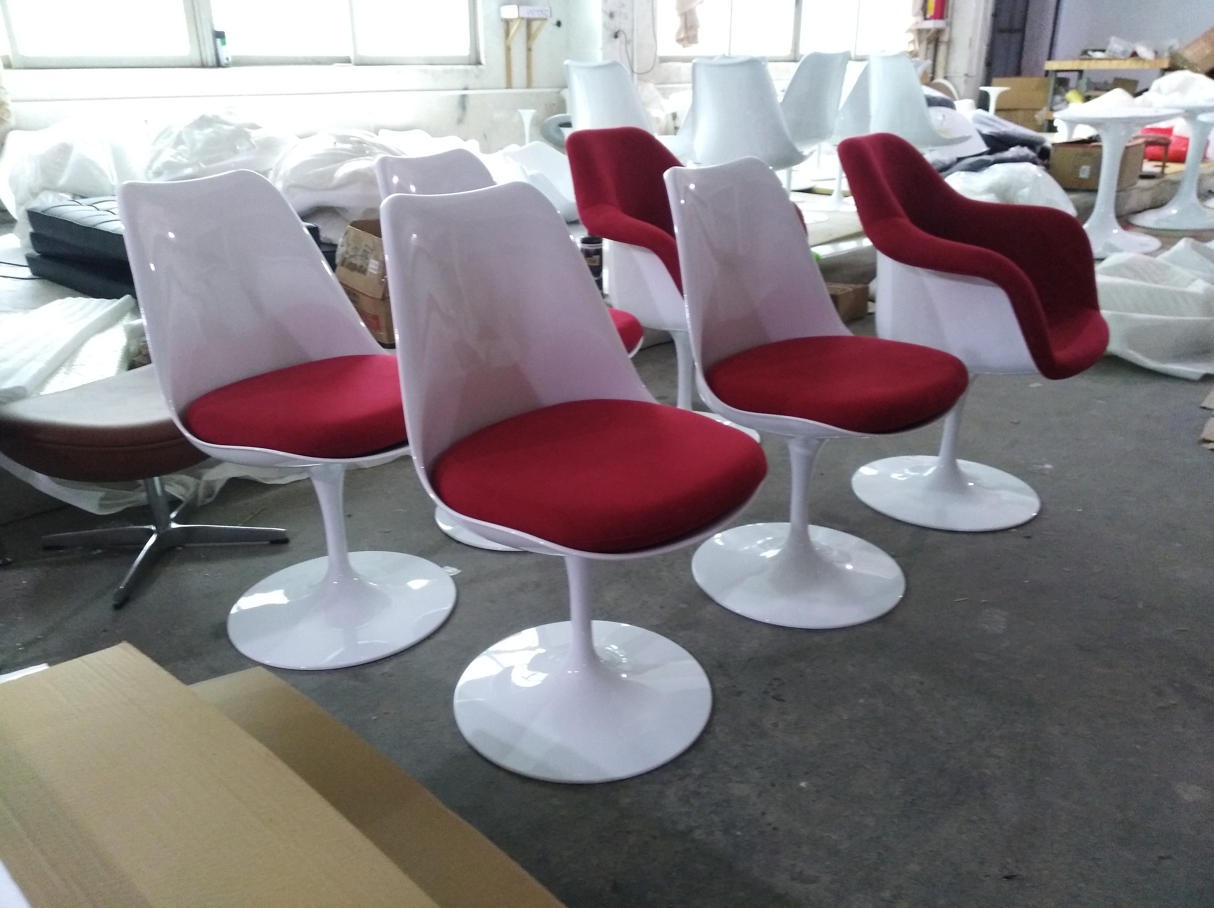 swivel metal base mesh  fabric fiberglass tulip  chair