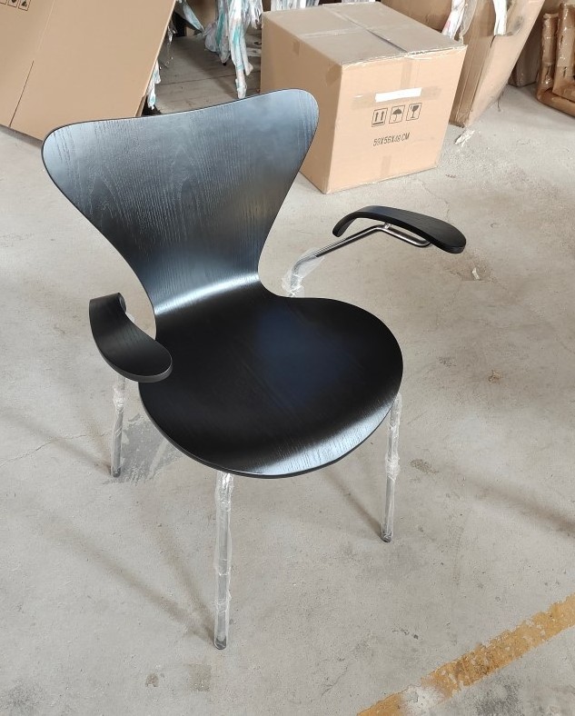 black bentwood ash   hotel  arm wood chair