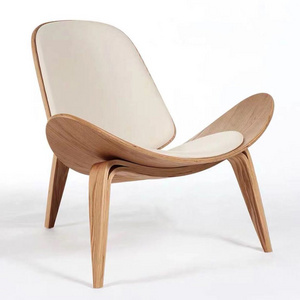 Nordic Modern Three Legged Cafe Bentwood Chair Theater Furniture Bentwood Relax Lounge Chairs