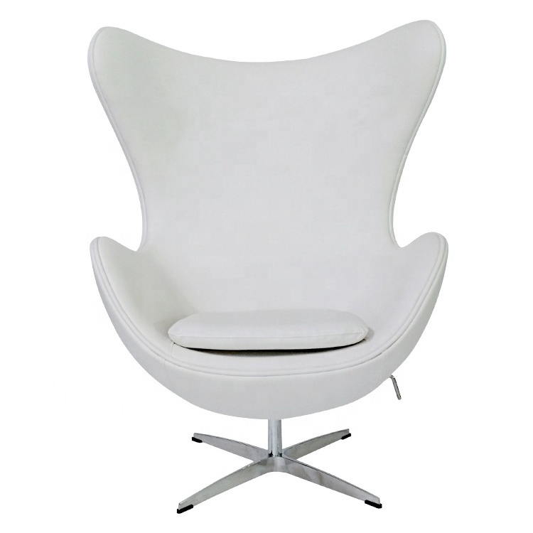 living room furniture modern leisure style swivel chair fiberglass oval  shaped egg pod chair with fabric cushion