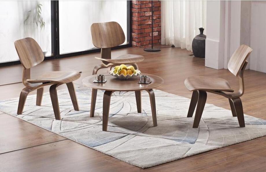 bent plywood ash walnut glass coffee table