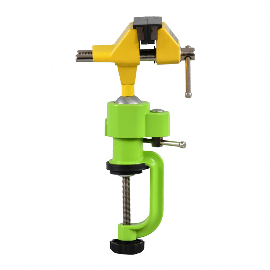 2-In-1 360 Degree Rotating Table Vise Multifunctional Aluminium Alloy Swivel Bench Vise Clamp Electric Drill Stand Rotating Tool