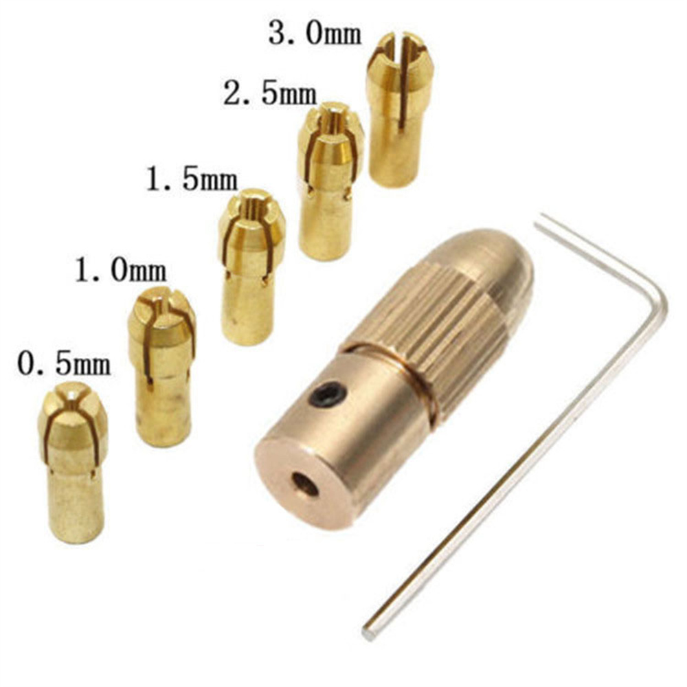 7Pcs/Set 2/2.35/3.17 Mini Drill Chuck Collets Set of Quick Chuck For Electric Motor Shaft Drill Bit Tool Drill Chuck Adapter