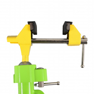 2-In-1 360 Degree Rotating Table Vise Multifunctional Aluminium Alloy Swivel Bench Vise Clamp Electric Drill Stand Rotating Tool