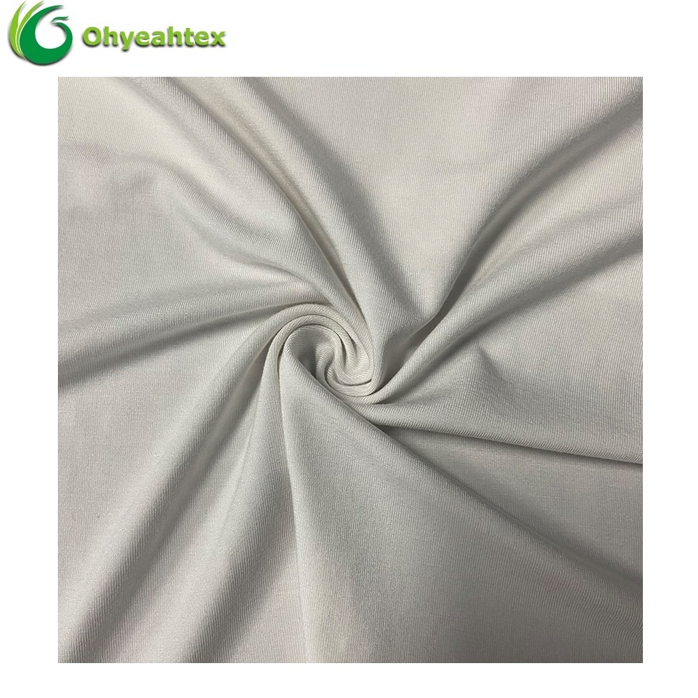 Custom Fabric Bamboo 220Gsm 95% Bamboo 5% Spandex Bamboo Fiber Fabric for Garment