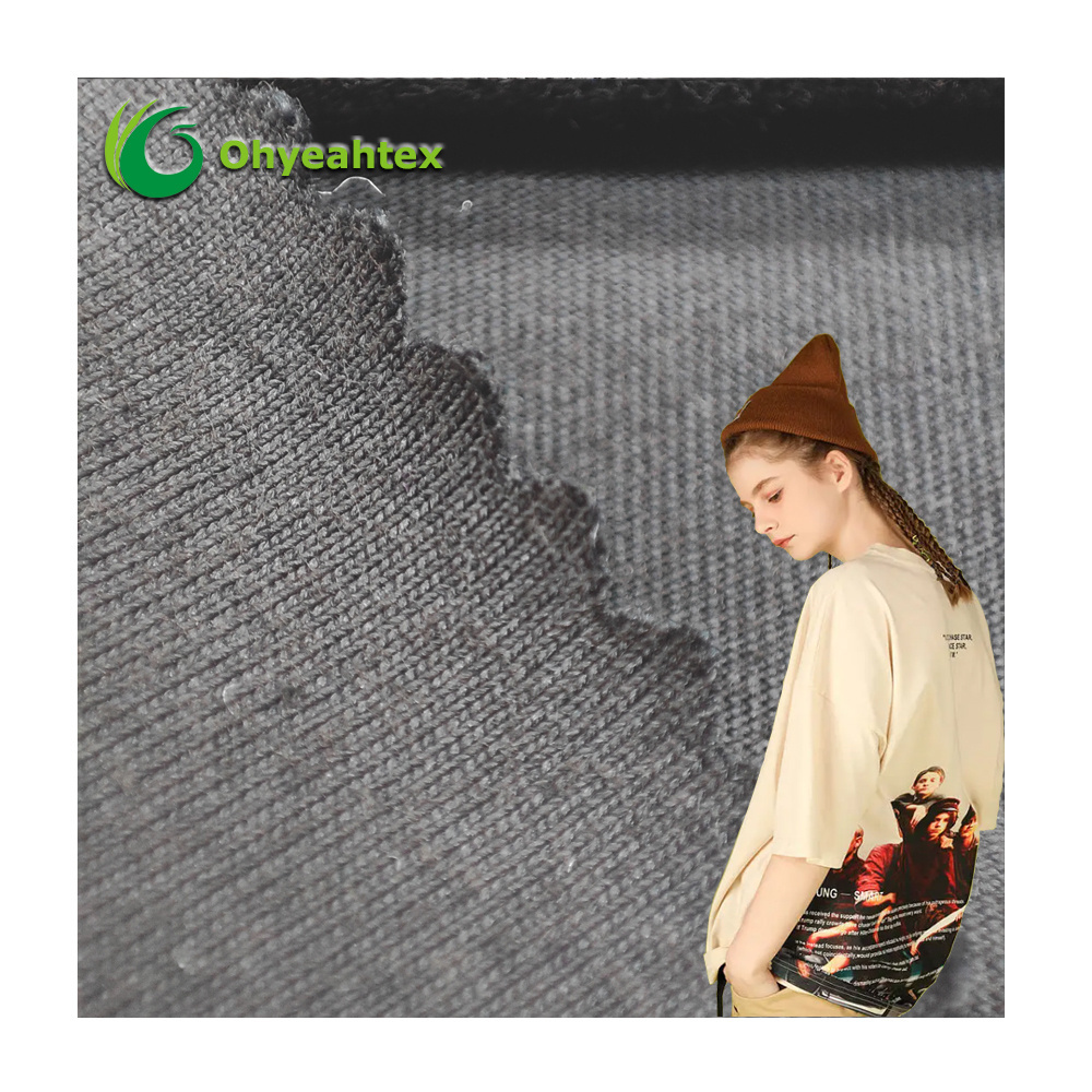 Oeko-tex Certified Knitted 220gsm 67% Bamboo 28% Organic Cotton 5% Spandex Jersey Fabric For Clothing