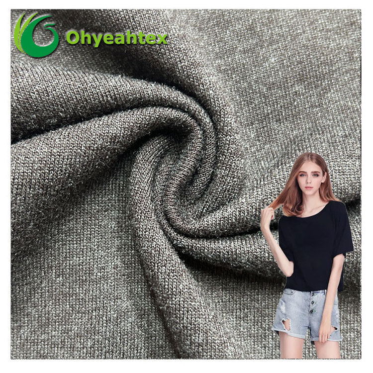 Eco-friendly Sustainable Knit Fabrics Bamboo Polyester Yarn Dyed For Plaid Shirt